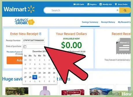 Image titled Enter Receipts for Walmart's Savings Center via the Walmart Website Step 4