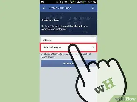 Image titled Create a Facebook Page on Android Step 5