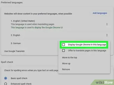 Image titled Change the Default Language in Google Chrome Step 14