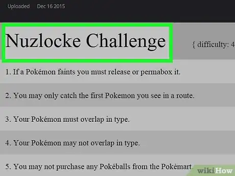 Image titled Do a Nuzlocke Challenge in Pokémon Step 1