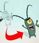 Draw Sheldon J. Plankton from SpongeBob SquarePants
