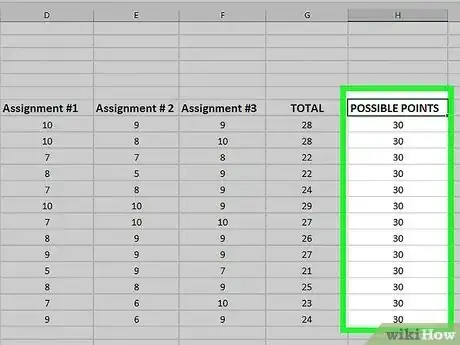 Image titled Create a Gradebook on Microsoft Excel Step 14