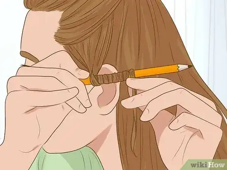 Image titled Curl Your Hair with a Pencil Step 3