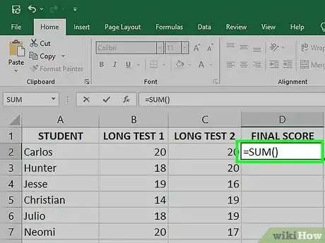 Image titled Add Two Cells Containing the Sum of Other Formulas in Excel Step 4