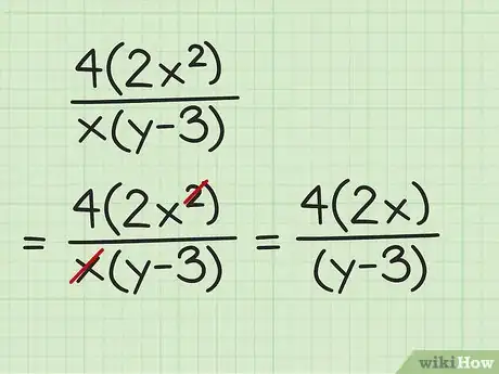 Image titled Divide a Fractional Algebraic Expression by a Fractional Algebraic Expression (Using the Fractional Bar Form) Step 4