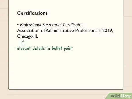 Image titled Add Certifications to a Resume Step 3
