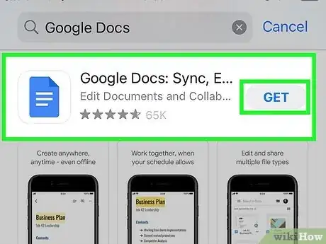 Image titled Access Google Docs from iPhone Step 3