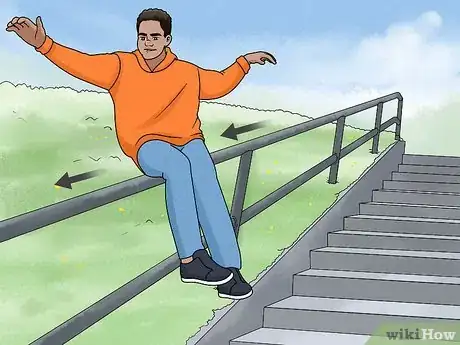 Image titled Jump Down Stairs in Parkour Step 11