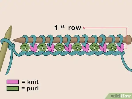 Image titled Knit the Waffle Stitch Step 2