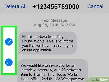 Image titled Delete Text Messages From an iPhone Step 5