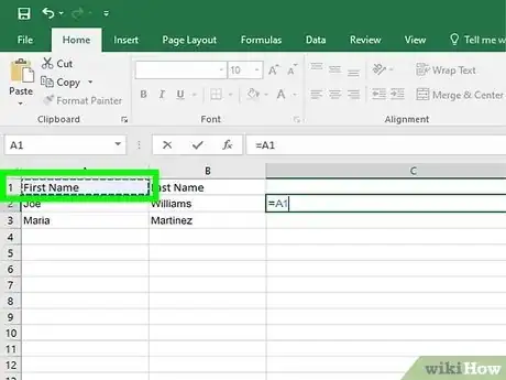 Image titled Combine Two Columns in Excel Step 9