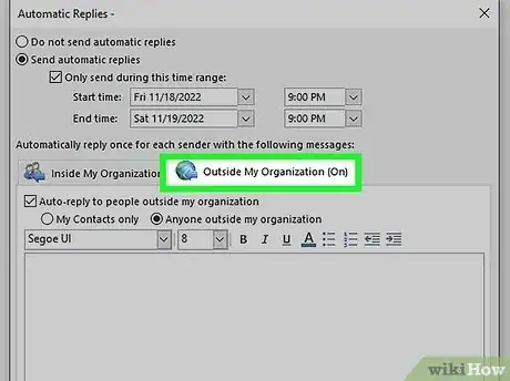 Image titled Set Up Out of Office in Outlook Step 6