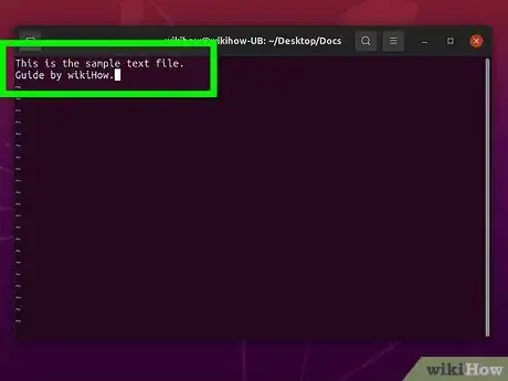 Image titled Create and Edit Text File in Linux by Using Terminal Step 12