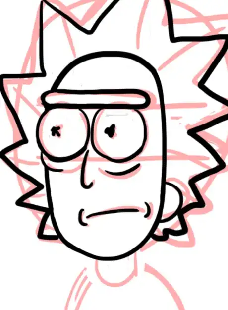 Image titled How to draw Rick Sanchez 11.png
