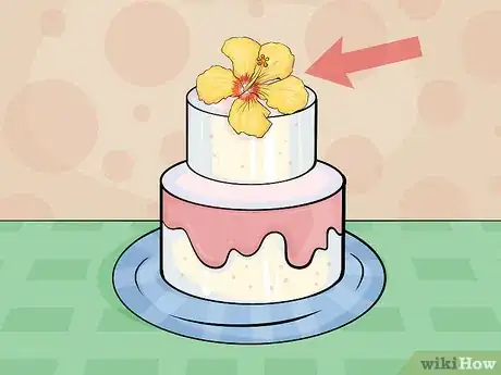 Image titled Add Fresh Flowers to a Cake Step 8