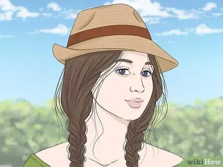 Image titled Wear a Hat with Long Hair Step 6