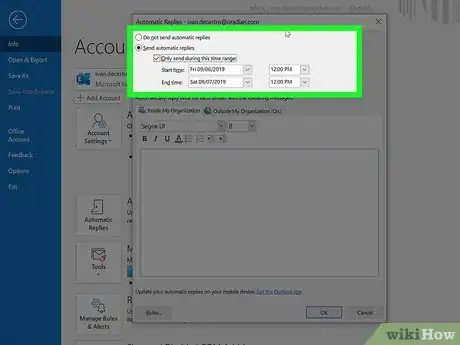Image titled Set Up Out of Office in Outlook Step 4