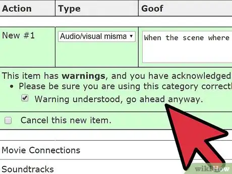 Image titled Submit a Report of a Goof or Error in a Movie to IMDb Step 14