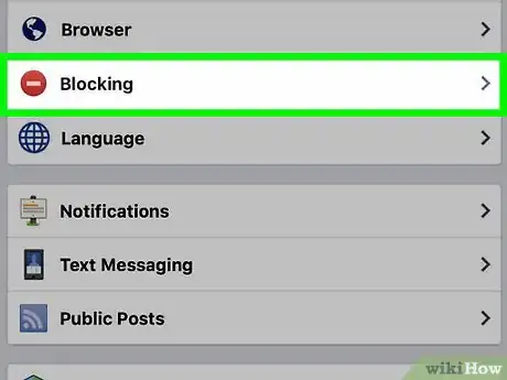Image titled Check Your Block List on Facebook Step 5