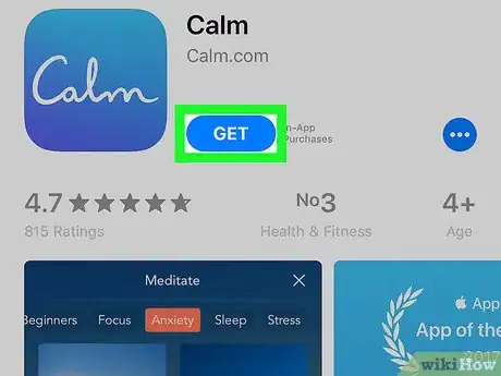 Image titled Get Calm App for Free on iPhone or iPad Step 1