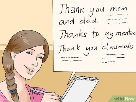 Image titled Write a Graduation Thank You Speech Step 3