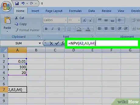 Image titled Calculate NPV in Excel Step 9