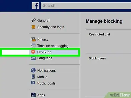 Image titled Check Your Block List on Facebook Step 10