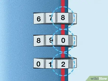 Image titled Open a 3 Digit Combination Lock Step 3