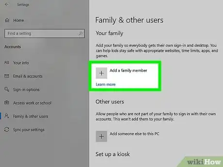 Image titled Set Up Parental Controls in Microsoft 10 Step 4