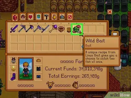 Image titled Attach Bait to Rod Stardew Step 7