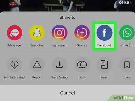 Image titled Share TikTok Videos on Facebook on iPhone or iPad Step 4