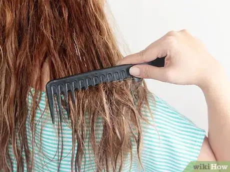 Image titled Blow Dry Curly Hair Straight Step 2