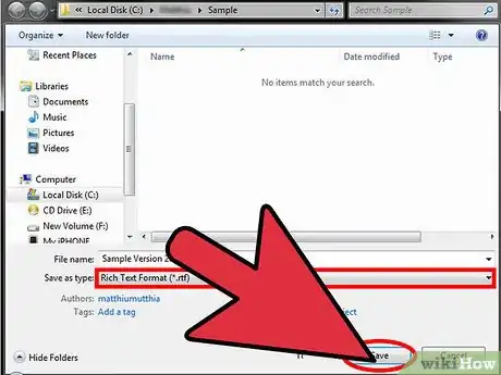 Image titled Save a Document in Rich Text Format Step 9