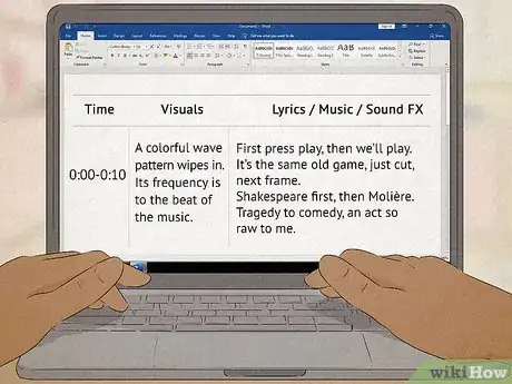 Image titled Write a Music Video Script Step 7