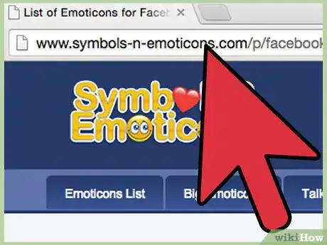 Image titled Put Symbols on Facebook Step 5