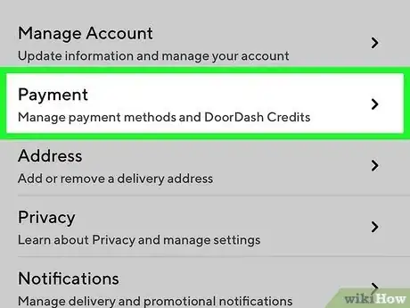 Image titled Remove Card from Doordash Step 3