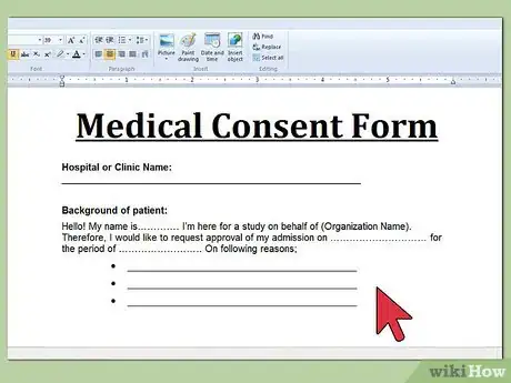 Image titled Write a Medical Consent Form Step 4