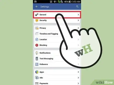 Image titled Change Facebook Password on Android Step 4