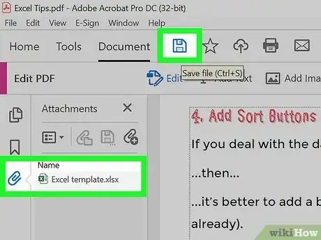 Image titled Attach a File to a PDF Document Step 7