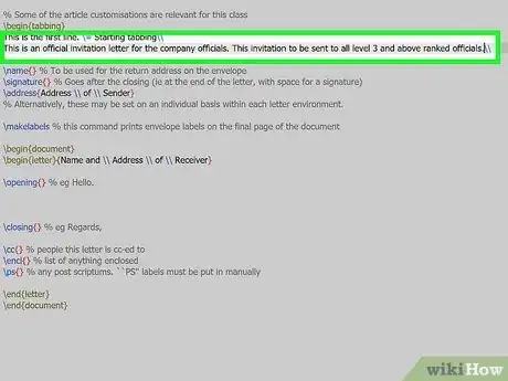Image titled Tab in Latex Step 4