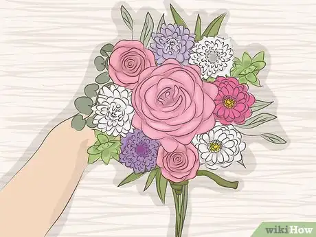 Image titled Make a Bridal Bouquet With Artificial Flowers Step 9