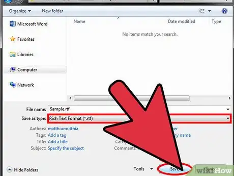 Image titled Save a Document in Rich Text Format Step 5