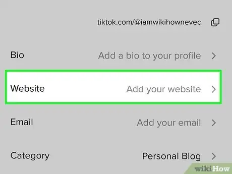 Image titled Put a Website on Tiktok Step 4