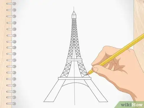 Image titled Draw the Eiffel Tower Step 9
