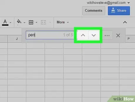 Image titled Search in Google Sheets on PC or Mac Step 5