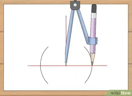 Image titled Construct a Perpendicular Line to a Given Line Through Point on the Line Step 4