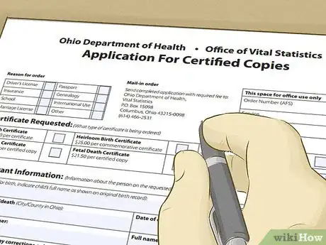 Image titled Obtain a Copy of Your Birth Certificate in Ohio Step 2