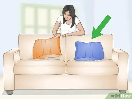 Image titled Decorate a Sofa with Pillows Step 1