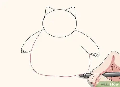 Image titled Draw Snorlax Step 3