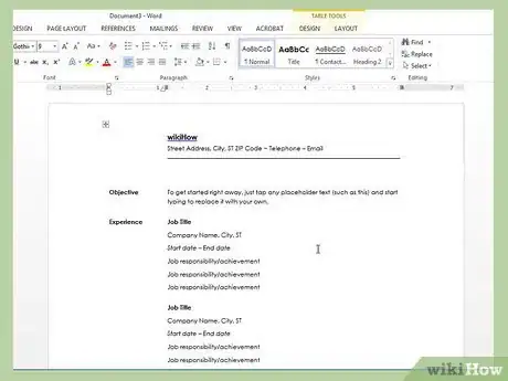 Image titled Create a Resume in Microsoft Word Step 7